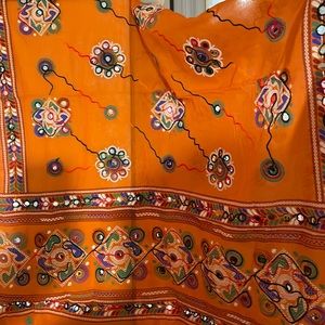 Orange colorful wrap from India